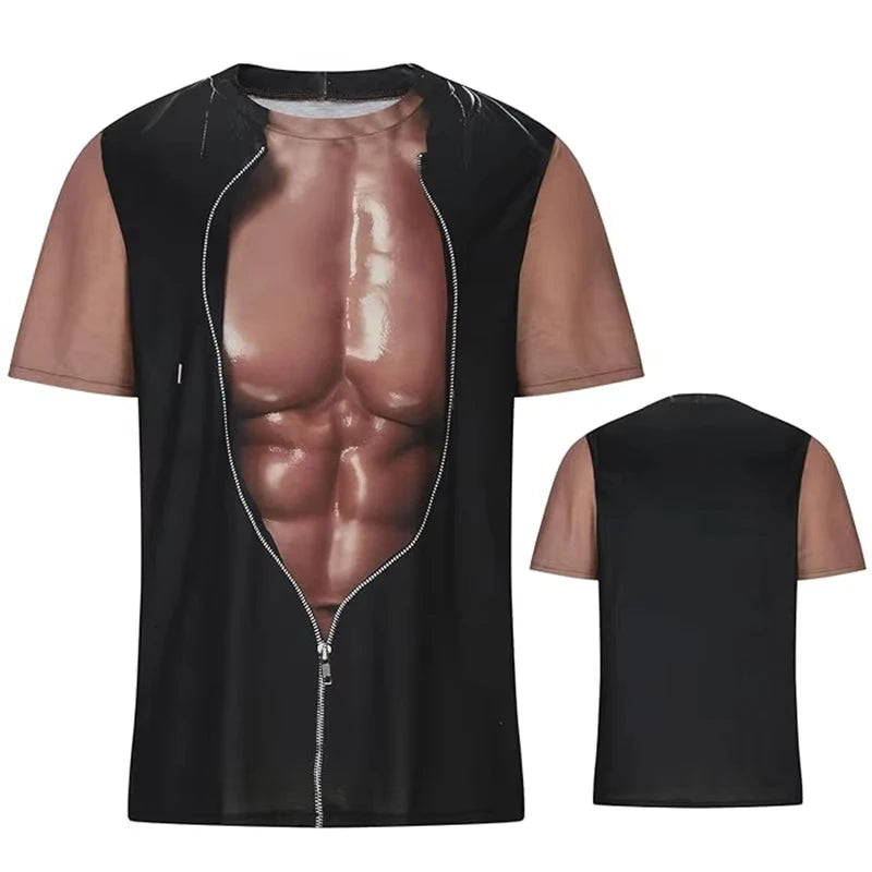 Fake Hairy Chest Prank Tee