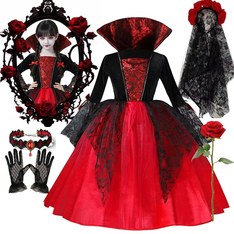 Gothic Vampire Kids Costume