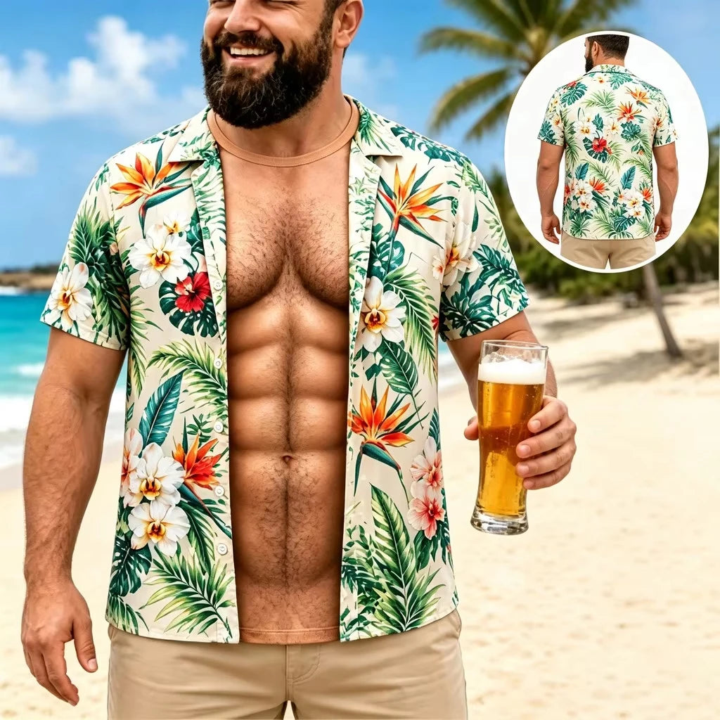 Optical Illusion Hawaiian Tee