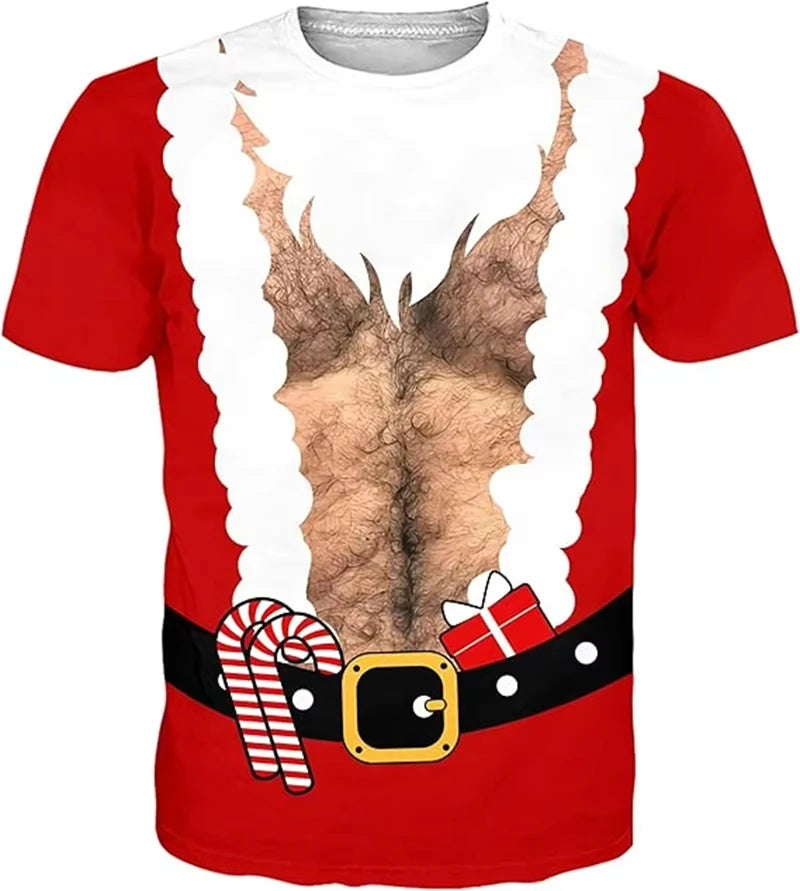 Fake Hairy Chest Prank Tee