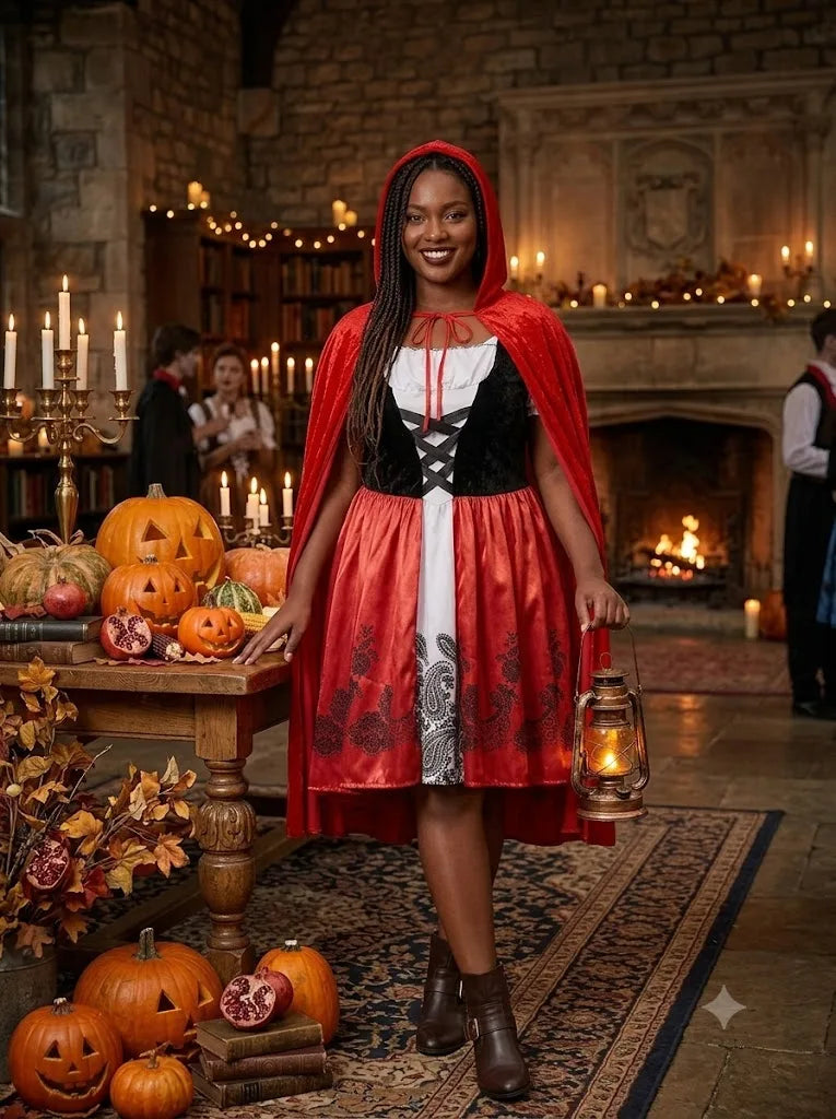 Red Riding Hood Cape Dress