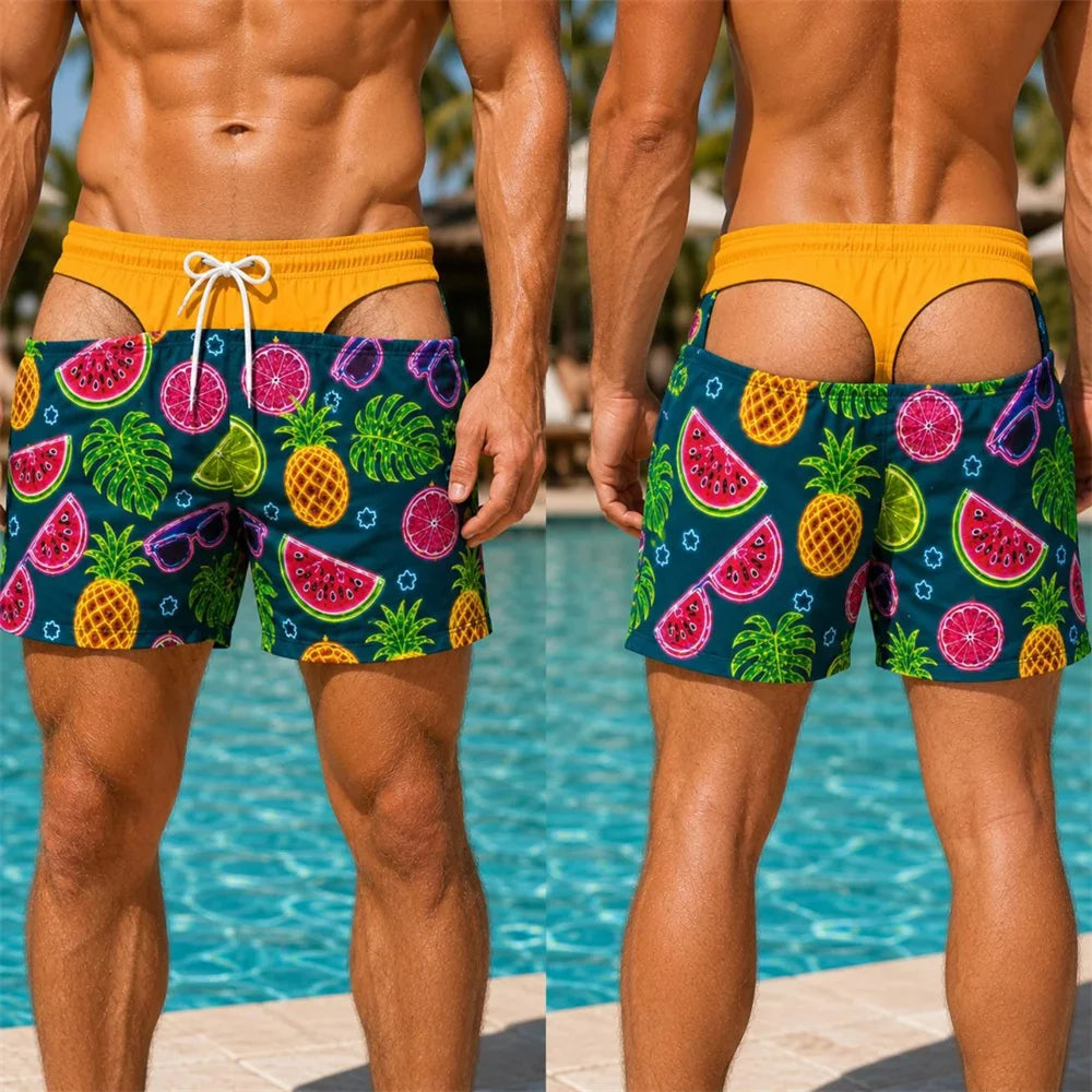 Floral Butt Prank Trunks
