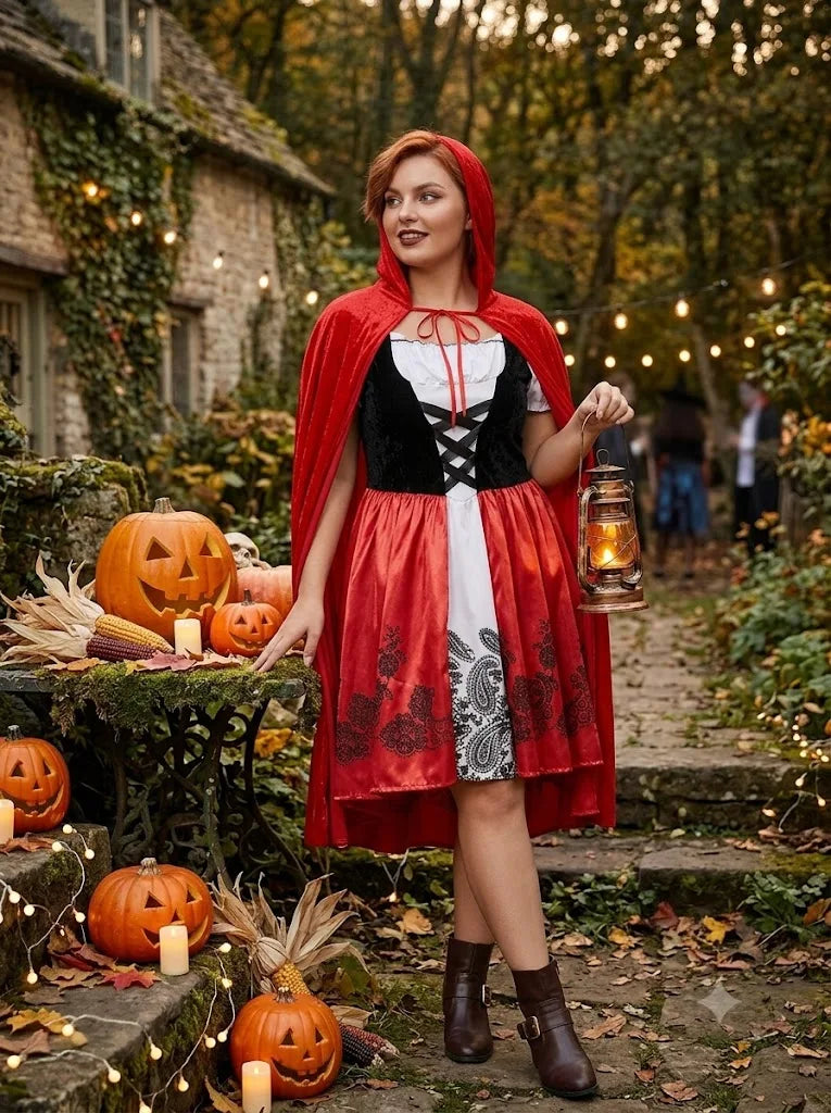 Red Riding Hood Cape Dress