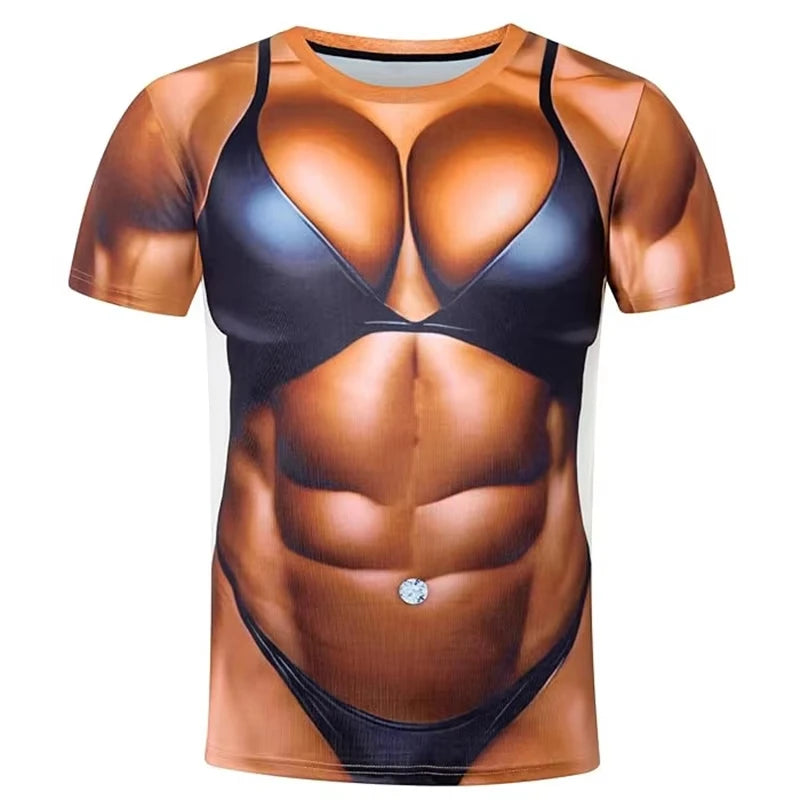 Fake Hairy Chest Prank Tee