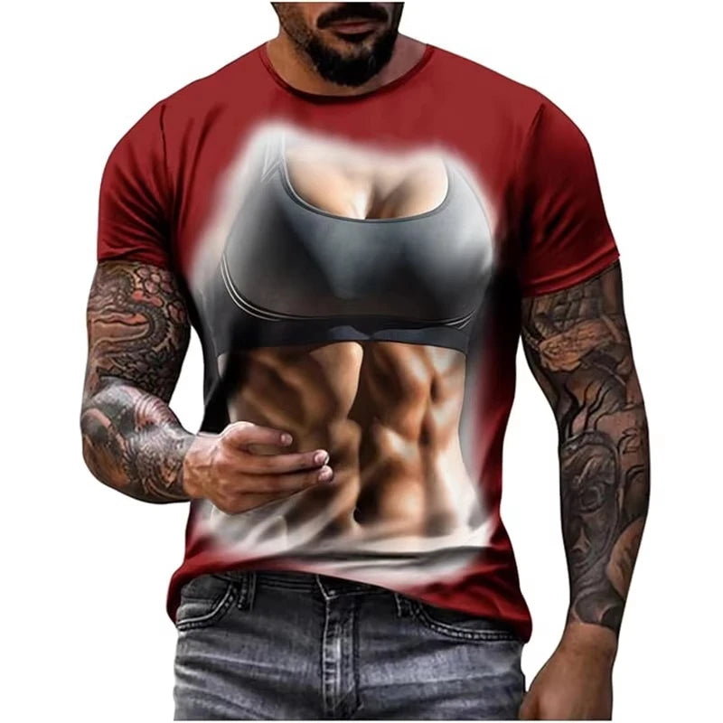 Fake Hairy Chest Prank Tee