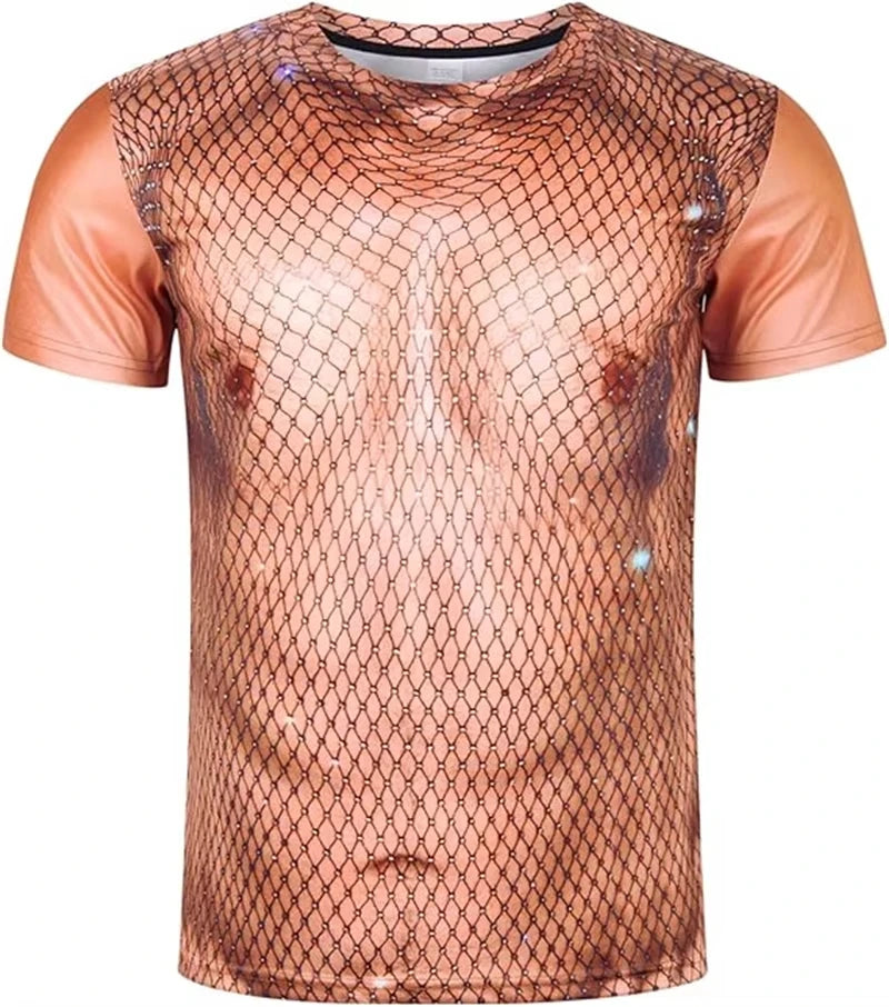 Fake Hairy Chest Prank Tee