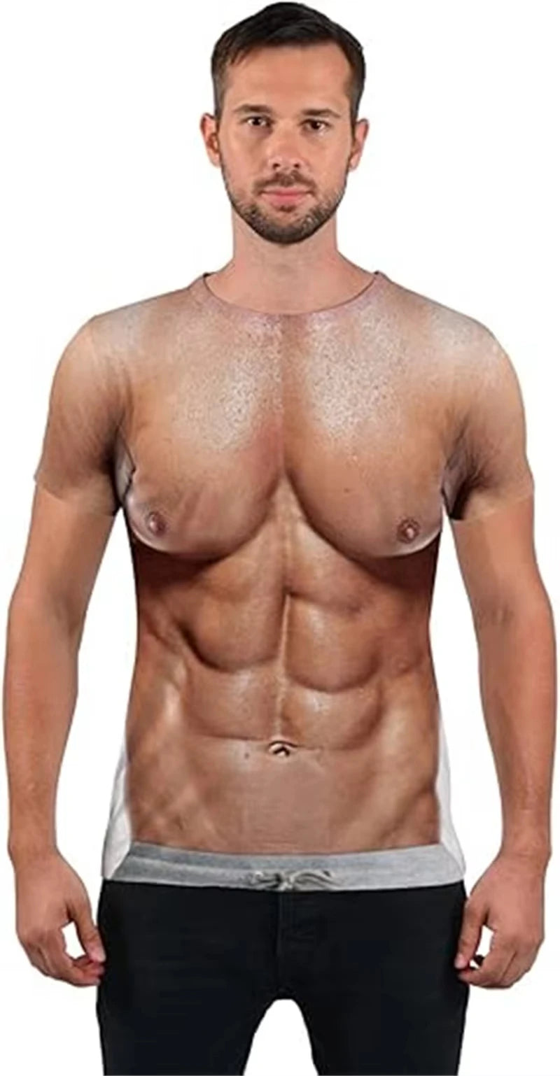 Fake Hairy Chest Prank Tee