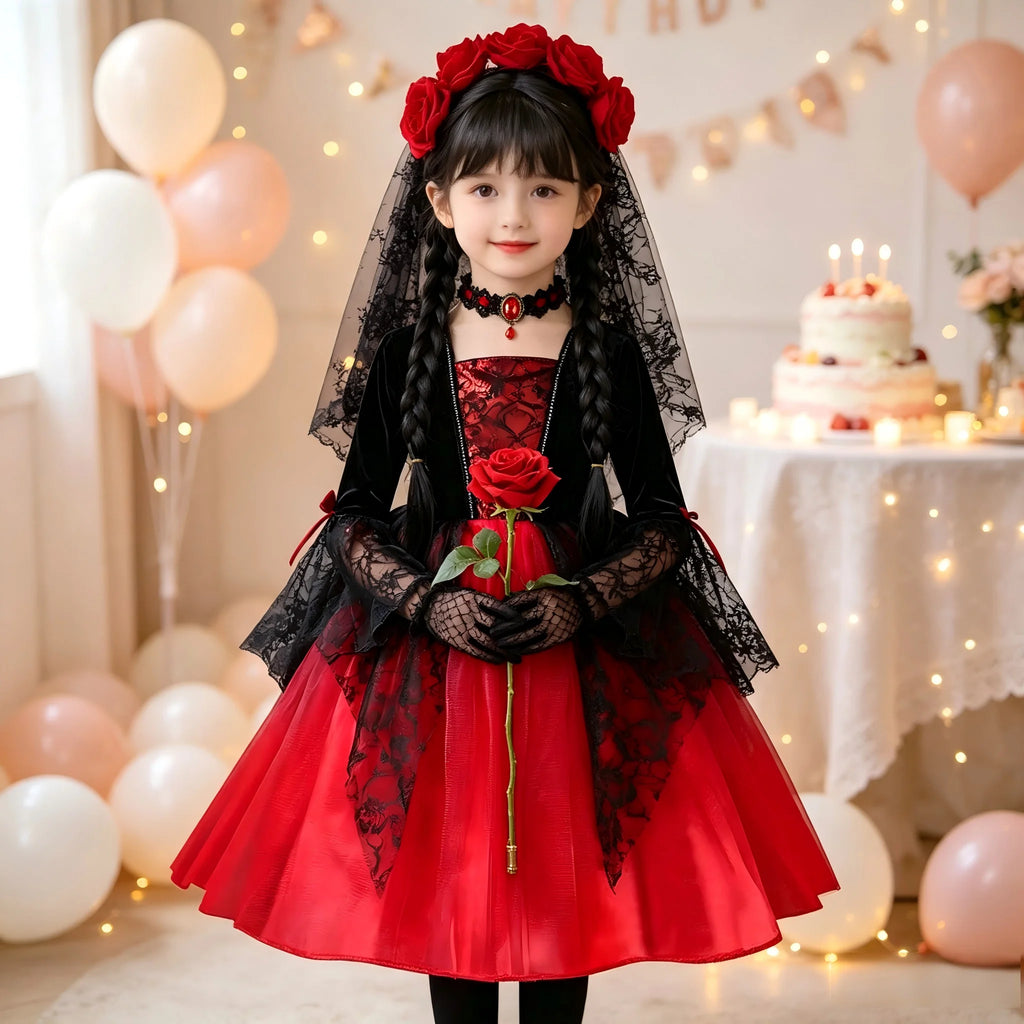 Gothic Vampire Kids Costume