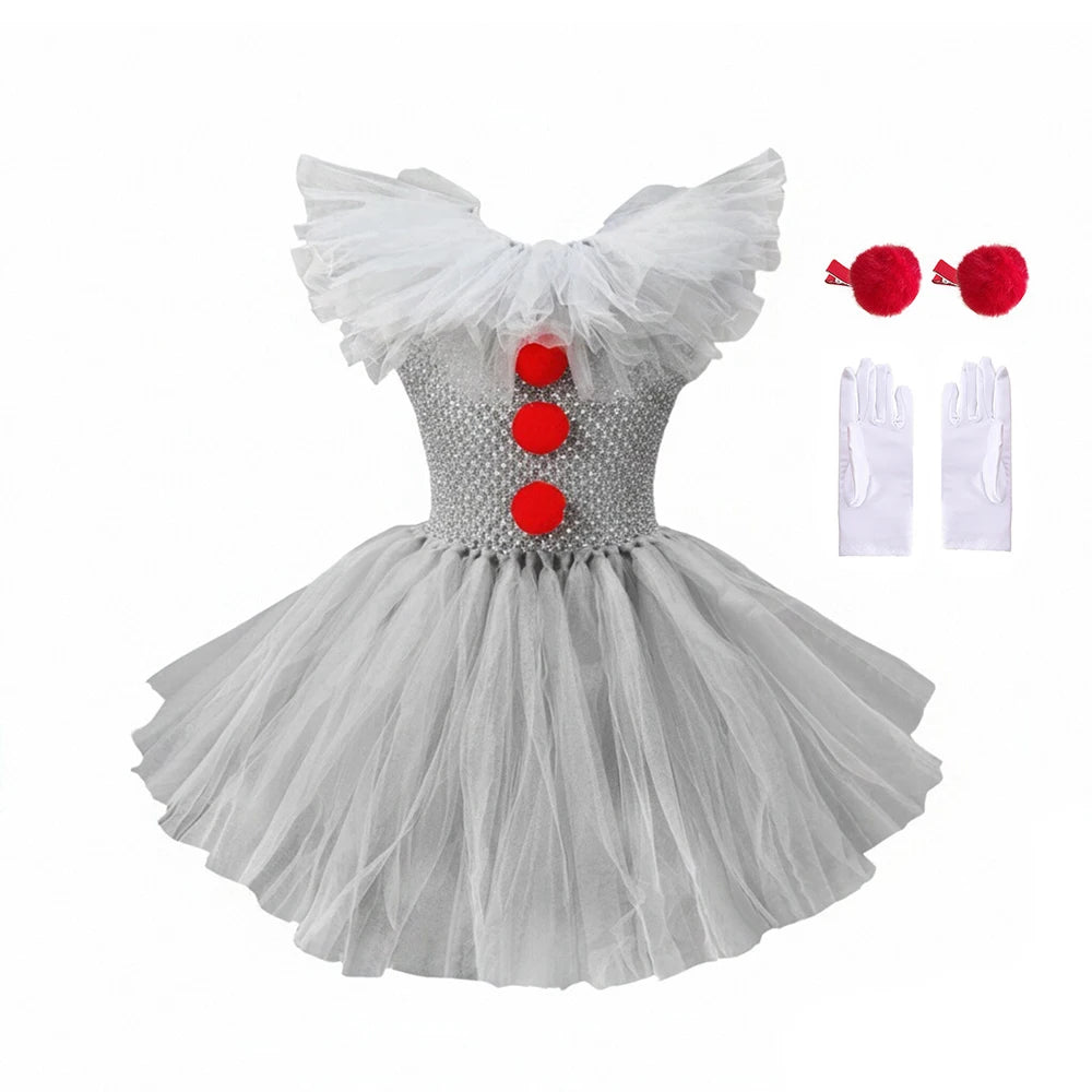 Creepy Clown Kids Costume