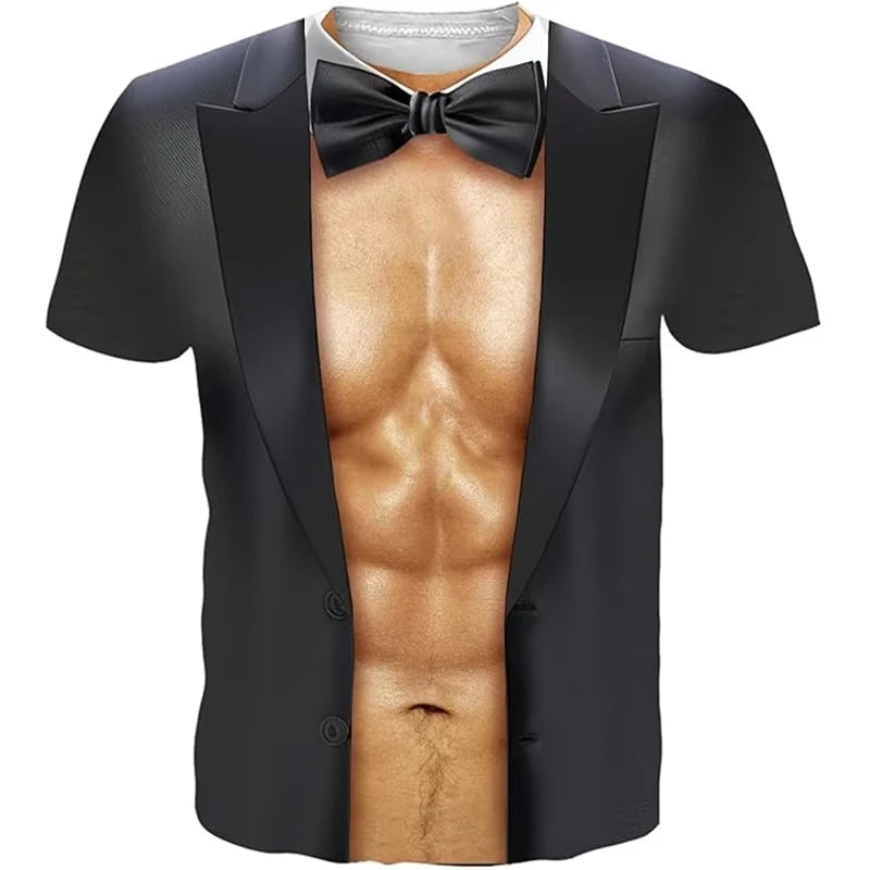 Fake Hairy Chest Prank Tee
