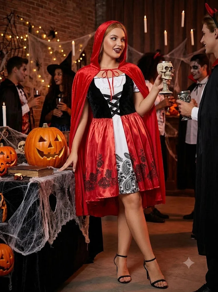 Red Riding Hood Cape Dress