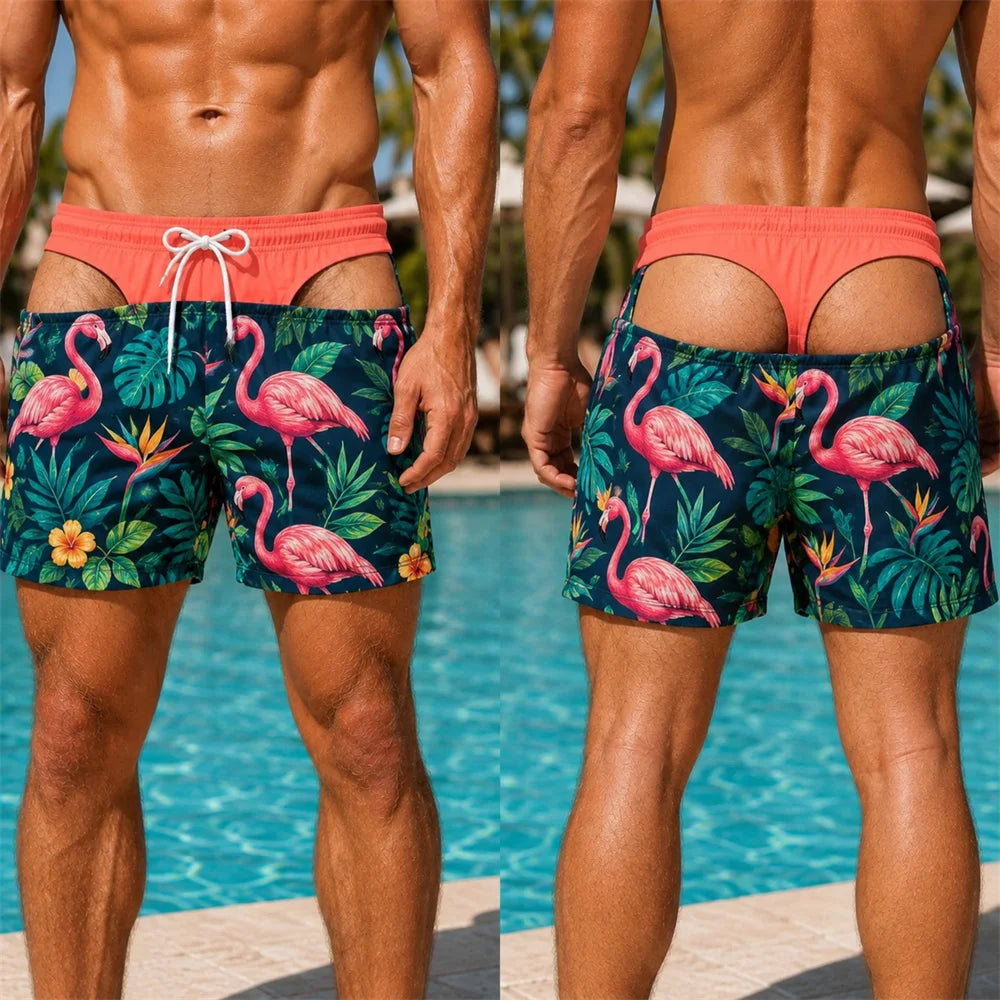 Floral Butt Prank Trunks