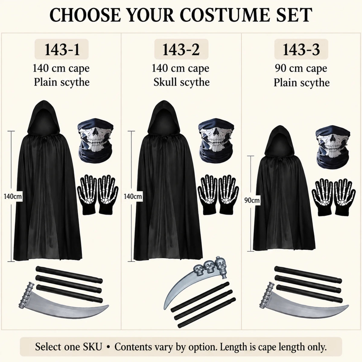 Grim Reaper Costume Set