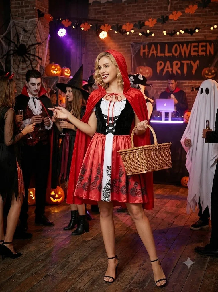 Red Riding Hood Cape Dress