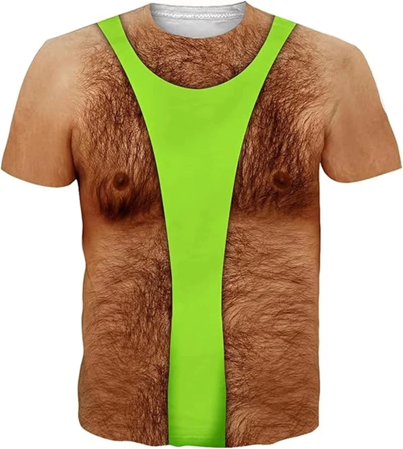 Fake Hairy Chest Prank Tee
