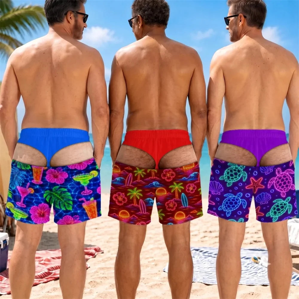 Floral Butt Prank Trunks