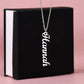 vertical custom name necklace