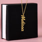 vertical custom name necklace